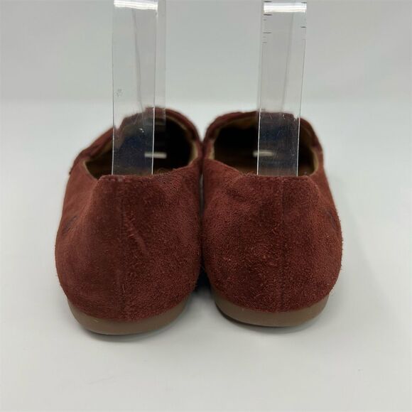 Born Women's Suede Loafers Size 8 Brick Red Slip-On Casual Shoes Comfort - Picture 8 of 15